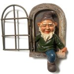 Statue de jardin elfe arbre hugger cour art arbre sculpture pour dcoration de jardin