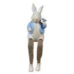 Statues de jardin de lapin de p�ques, ornements de pelouse en r�sine, sculptures de jardin, d�corations ...