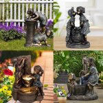 Statue de jardin en résine avec pompe a eau pour garçon et fille, décoration d'extérieur pour jardin, ... Statue de jardin en résine avec pompe a eau pour garçon et fille, décoration d'extérieur pour jardin, ...