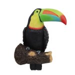 Statue de jardin en rsine toucan sculpture, statue pour dcoration de cour intrieure et extrieure