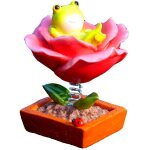 Statue miniature de jardin de fées pour la décoration de voiture - grenouille fleur calme Statue miniature de jardin de fées pour la décoration de voiture - grenouille fleur calme
