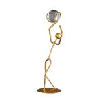 Statue moderne abstraite en fer forg�, d�coration de salon, biblioth�que, miniature nordique, figurine ...