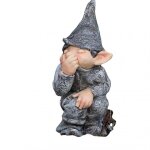 Statue de nains d�f�r�s en r�sine, statue de no�l, jardin ext�rieur, tirer, artisanat, elfes, enlever ...