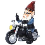 Statue de nains en rsine, figurine de nains pour moto, equitation, dcoration amusante, extrieur, pelouse, ...