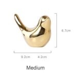 Statue d'oiseau en céramique dorée, 4 tailles, style nordique, bijoux de décoration pour la maison, pour ... Statue d'oiseau en céramique dorée, 4 tailles, style nordique, bijoux de décoration pour la maison, pour ...
