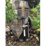 Statue d'ornement de nain, dcoration de cour extrieure, soldat gobelin de jardin, chevalier mdival, ...