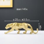 Statue de panthre en rsine de style gomtrique abstrait, figurine animale, sculpture de lopard, dcoration ...