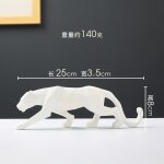 Statue de panthre en rsine de style gomtrique abstrait, figurine animale, sculpture de lopard, dcoration ...