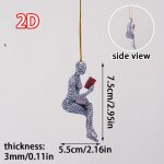 Statue de penseur d'art nordique pour la dcoration intrieure, pendentif de femme de lecture, sculpture ...