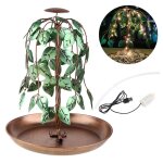 Statue de saule en fer forg s06 21, simulation de saule, fontaine lumineuse crative, pour jardin, patio, ...