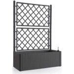 Stefanplast bac a fleurs rectangulaire natural delux avec treillis - 100x43xh142cm - 90 + 6, 5l dans ...