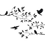 Sticker mural amovible en vinyle pour d�coration de chambre d'enfant, motif branche d'arbre, noir,
