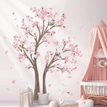 Sticker mural grand arbre de fleurs de cerisier sticker mural branches arbre d�coration murale salon ...