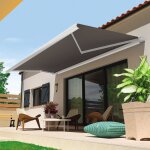 Store banne coffre hevoa 4, 00x3, 00 m (motorisé secours a télécommande + led - blanc - gris graphite) ... Store banne coffre hevoa 4, 00x3, 00 m (motorisé secours a télécommande + led - blanc - gris graphite) ...