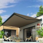 Store banne coffre soa 6, 00x3, 50 m (motoris secours a tlcommande - gris anthracite - taupe)