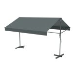 Store banne double pente manuel 2. 95 x 3 m gris iseo