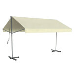 Store banne double pente manuel 4 x 1, 5 - 1, 5 m beige hydrofuge iseo