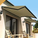 Store banne loggia amarite 3, 00x2, 00 m (motoris� et interrupteur - gris anthracite - ecru)