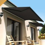 Store banne loggia amarite 3, 00x2, 00 m (motoris� et interrupteur - gris anthracite - gris graphite) ...