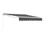 Store banne avec manivelle 300 x 250 cm gris fonc� helloshop26 03 0008305