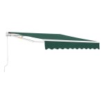 Store banne avec manivelle 300 x 250 cm vert fonc� helloshop26 03 0008307