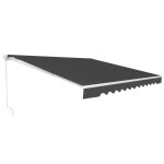 Store banne a manivelle auvent r�tractable 400 x 250 cm protection solaire angle ajustable moderne en ...