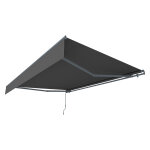 Store banne manuel 2, 95 x 2, 5 m en aluminium avec toile gris adro