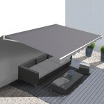 Store banne manuel 3, 80x3 m gris anthracite