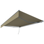 Store banne manuel 3, 95 x 3 m en aluminium avec toile taupe adro