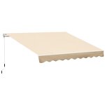 Store banne manuel r�tractable aluminium polyester imperm�abilis� 3l x 2, 5l m beige