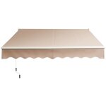 Store banne r�tractable angle ajustable 295 x 250 cm id�al pour balcon jardin en aluminium beige helloshop26 ...