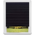 Store occultant pliss� en papier, 91, 4 cm x 182, 9 cm, noir (1 paquet de stores temporaires)