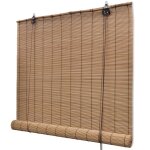 Stores roulants en bambou marron ecologique avec ecran de confidentialit� 100 x 160 cm