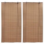 Stores roulants en bambou 2 pcs 100x160 cm marron Stores roulants en bambou 2 pcs 100x160 cm marron