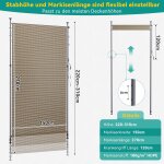 Store vertical enrouleur ext�rieur, brise - vue, protection solaire, pour balcon, terrasse, jardin - ...