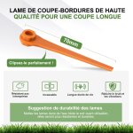 Subzonal - lot de 100 lames de rechange pa6 rotorcut compatibles avec le coupe - bordures gardena, lame ... Subzonal - lot de 100 lames de rechange pa6 rotorcut compatibles avec le coupe - bordures gardena, lame ...