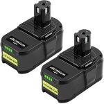 Subzonal - 2 pieces 18v 5. 5ah pour ryobi batterie 18v lithium - ion remplacement pour ryobi batterie ...