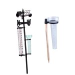 Subzonal - 2ensembles instruments m�t�orologiques pour jardin pluviom�tre thermom�tre et an�mom�tre directionn ...