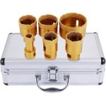 Subzonal - 6 pi�ces m14 filetage diamant foret bras� sous vide forage sec / humide m�ches ensemble porcelaine ...