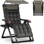Subzonal - bain de soleil chaise longue de jardin avec pare - soleil & coussinfauteuil de jardin chaise ...