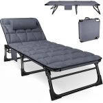 Subzonal - bain de soleil avec dossier 4 pos r�glable, lit de camping multi - usages portable et chaise ...