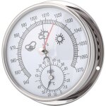 Subzonal - barom�tre thermom�tre hygrom�tre station m�t�o 5, 2 pouces en acier inoxydable 3 en 1 marine ...