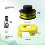 Subzonal - bobine de fil de rechange pour dbroussailleuse ryobi rac118 rlt3525s 1, 2 mm 8, 4 m (6 bobines ...