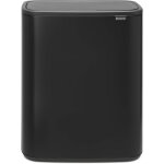Subzonal - brabantia - 221484 - poubelle bo touch bin, noir mat, 2 x 30 l