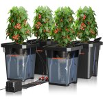 Subzonal - carr potager surlev en bois - jardinire avec plateau sur pied avec feuille de protection ...