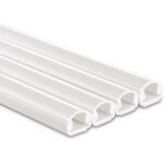 Subzonal - chemin de cble (bande en pvc / aluminium pour montage mural tv ou au sol, cache - cble demi ...