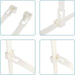 Subzonal - collier de serrage réutilisable plastique, 300 mm x 7, 6 mm, attache câble réutilisables, ... Subzonal - collier de serrage réutilisable plastique, 300 mm x 7, 6 mm, attache câble réutilisables, ...