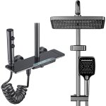 Subzonal - colonne de douche avec mitigeur, syst�me de douche avec douche � effet de pluie 30x20cm, douchette ...