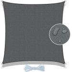 Subzonal - cool area voile d'ombrage carr 2. 5x2. 5m impermable toile ombrage 95% uv protection pour ...