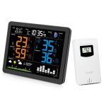 Subzonal - em3566 station m�t�o sans fil avec capteur ext�rieur, thermom�tre, hygrom�tre, pr�vision m�t�o, ...